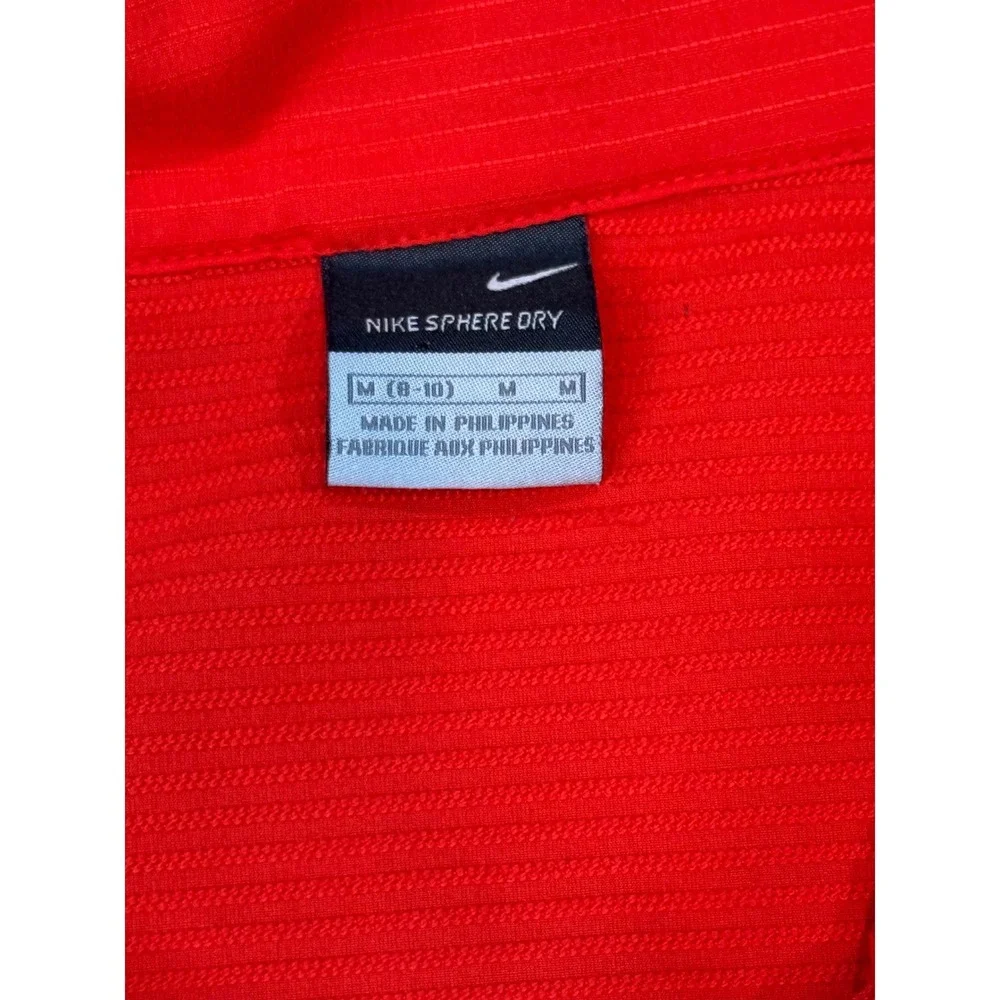 Nike Sphere Dry Womens Red Full Zip Running Jacket Size M Track Workout Training